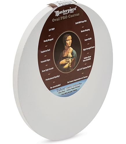 Amazon.com: Fredrix 8 by 10-Inch Oval Stretched Canvas